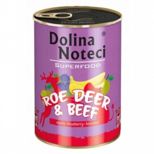 Консервы для собак DOLINA NOTECI PREMIUM SUPERFOOD косуля  и говядина 800г