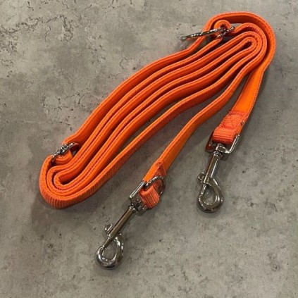 Комплект для бега с собакой Пояс и поводок нейлоновый, оранжевого цвета