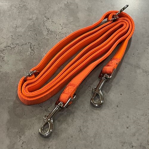 Комплект для бега с собакой Пояс и поводок нейлоновый, оранжевого цвета