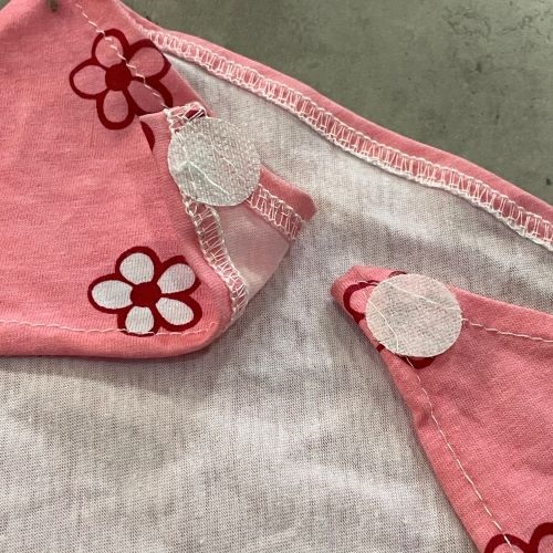 Бандана для собак, котов Цветочки косынка на шею, на краях липучки, розового цвета , фото 2 Бандана для собак, котов Цветочки косынка на шею, на краях липучки, розового цвета