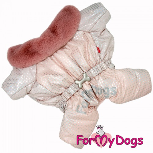 Зимний комбинезон для собак For My Dogs "Горошки" розовый Зимний комбинезон для собак For My Dogs "Горошки" розовый