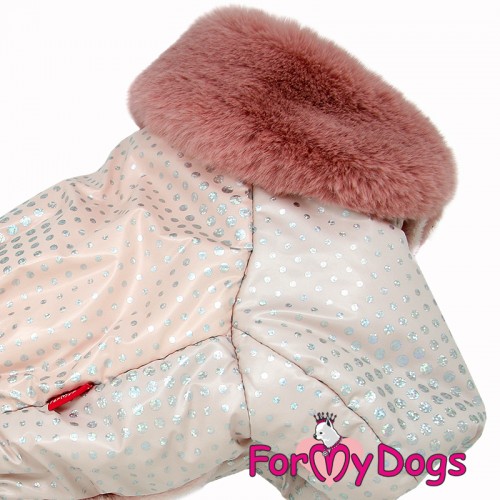 Зимний комбинезон для собак For My Dogs "Горошки" розовый , фото 5 Зимний комбинезон для собак For My Dogs "Горошки" розовый