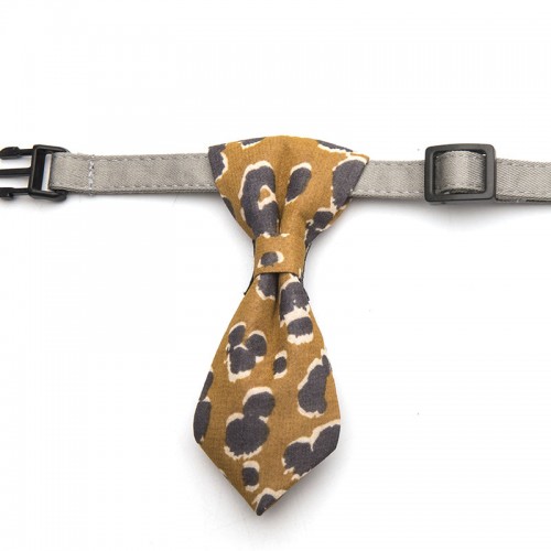 Краватка для собак на шию Cheepet Мілітарі з дзвіночком, гірчичний
