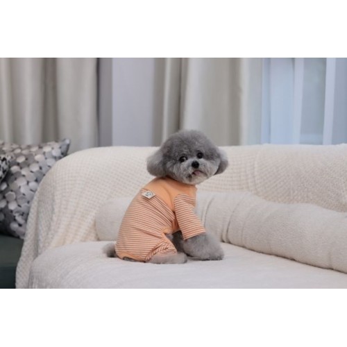 Трикотажный костюм для собак Cheepet в полосочку, оранжевый