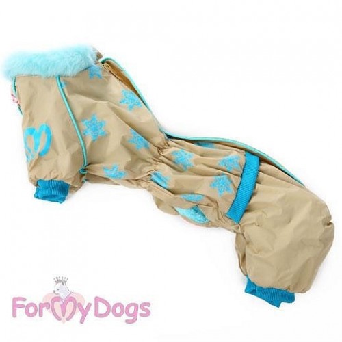 Зимний комбинезон для собак For My Dogs "Снежинки" серый Зимний комбинезон для собак For My Dogs "Снежинки" серый