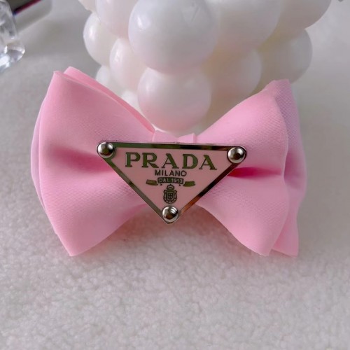 Розовая заколка-бант Prada для собак | Нежный аксессуар для груминга и фотосессий | Украшение для длинной шерсти