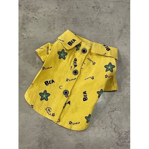 Рубашка для собак "Морские звездочки" желтый