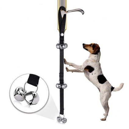 Игрушка для собак НЕЙЛОНОВЫЕ Ленты с колокольчиками для приучения собак к выгулу, 85*2,5см