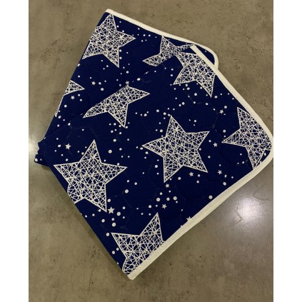 Многоразовая впитывающая пеленка для собак Звезды, синяя