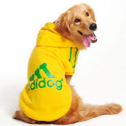 Толстовка для собак Multibrand "ADIDOG" желтый