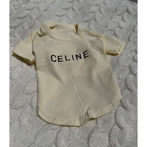 Брендовая футболка для собак Celine Beige | Стильний одяг для вихованців