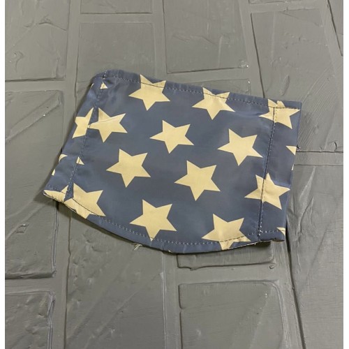 Трусы-бандаж для собак кобелей на липучке с белыми звездами, голубой