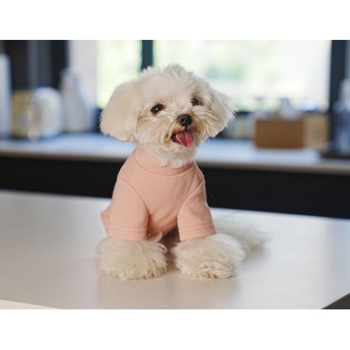 Вафельный костюм для собак Cheepet коллекция "Любимый Завтрак"  Дим Сам на спинке, без резинок вокруг лап, розовый