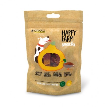 Лакомства для собак мясные HAPPY FARM тыква с уткой, 80гр