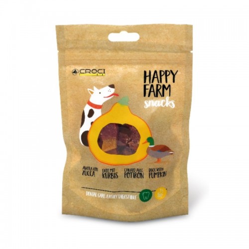 Лакомства для собак мясные HAPPY FARM тыква с уткой, 80гр