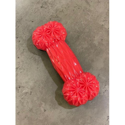Іграшка для ГАНТЕЛЬКА гумова двоколірна чорно-червона