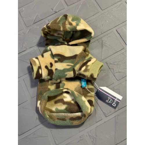 Толстовка флісова для собак "Мілітарі" коричнева