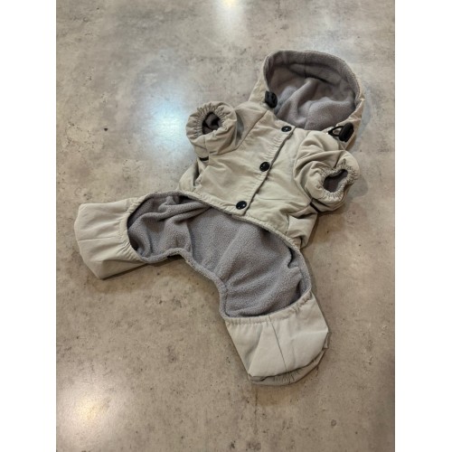 Дощовик для собак з капюшоном та колечком під повідець, сірий