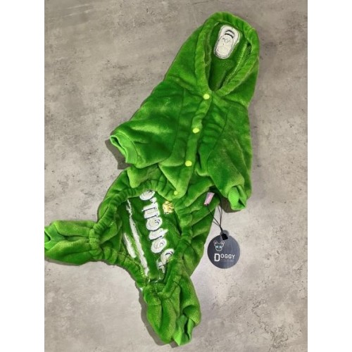 Плюшевый комбинезон для собак Petcircle костюм в виде напитка SPRITE, зелений