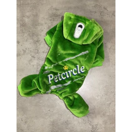 Плюшевий комбінезон для собак Petcircle костюм у вигляді напою SPRITE, зелений