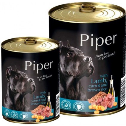Консерви для собак Piper Dog Ягня, морквина, коричневий рис 800г