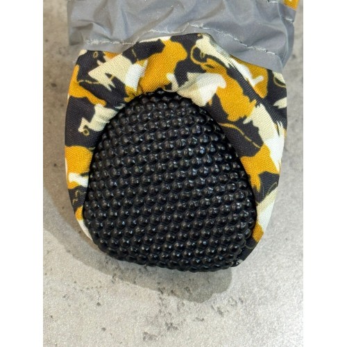 Взуття водонепроникне на хутрі для собак "Шнурочки" мілітарі з хутром, коричневі