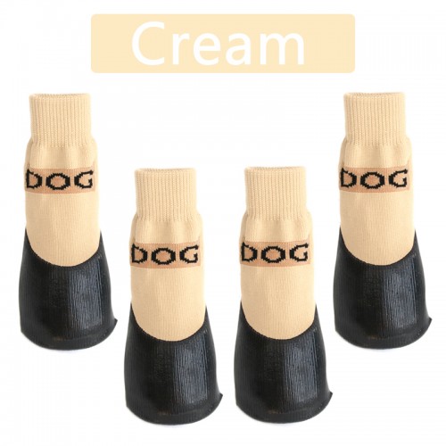 Водонепромокаемые носки для собак Multibrand "DOG" с липучкой вокруг лапки, бежевый Водонепромокаемые носки для собак Multibrand "DOG" с липучкой вокруг лапки, бежевый