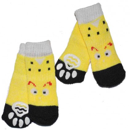Носки для собак Multibrand "Пчелка" желтый