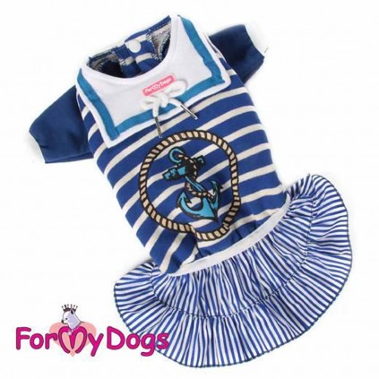 Сукня для собак For My Dogs "Якір" блакитний