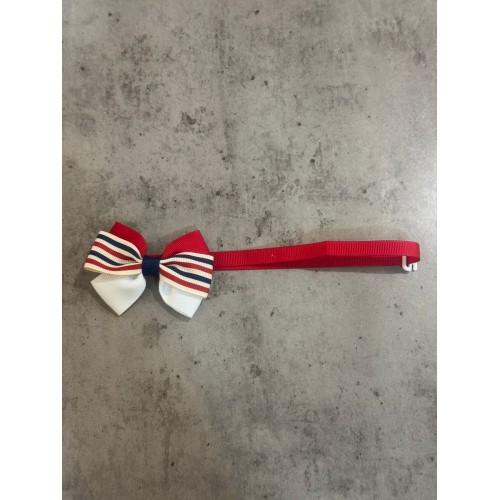 Бант на шею для собак и кошек Полоска, красный