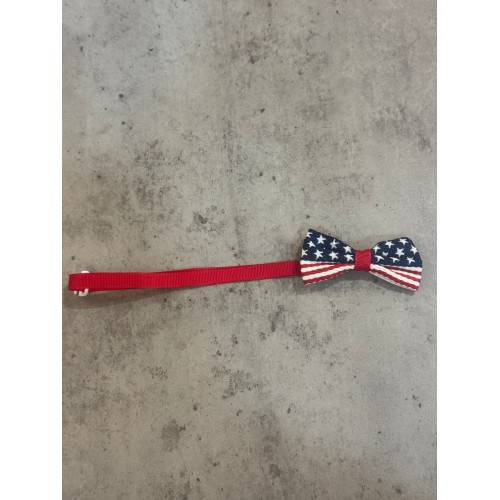 Бант на шию для собак і кішок Американський прапор червоний