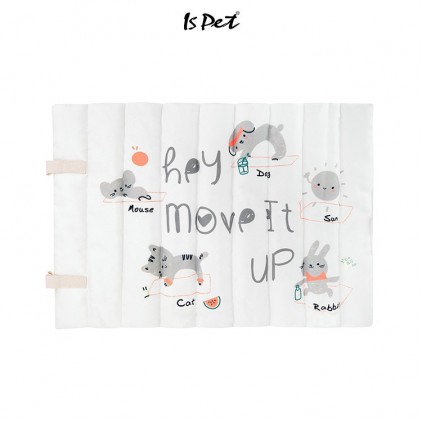 Лежанка-коврик для собак и котов Is Pet "Hey,Move it up" белого цвета с принтом