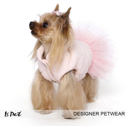 Жилетка--платье для собак Is Pet украшена звездами, с фатиновой юбкой, розовая