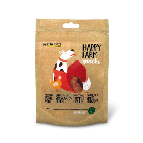 Ласощі для собак м\'ясні HAPPY FARM картопля з куркою, 80гр