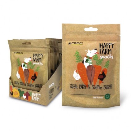 Ласощі для собак м\'ясні HAPPY FARM курка з морквою, 80гр