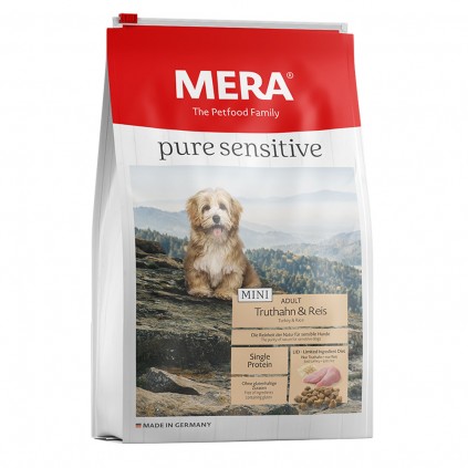 Сухой корм для собак MERA Mini Truthahn&Reis для взрослых собак мелких пород с индейкой и рисом