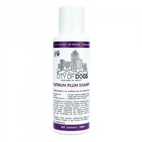 City of Dogs Шампунь для собак та кішок Platinum Plum для об\'ємної вовни, 100мл