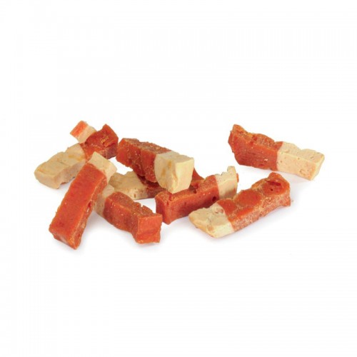 Ласощі для собак м\'ясні Camon шматочки качки та тріски, 80 гр, 3,5x0,5 см