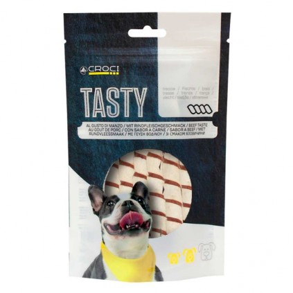Ласощі для собак TASTY Кручений стік, качка з тріскою, 80гр