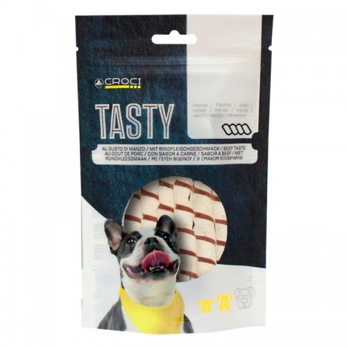 Ласощі для собак TASTY Кручений стік, качка з тріскою, 80гр