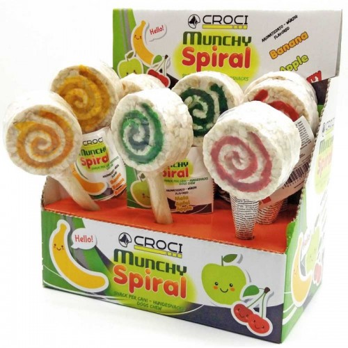 Ласощі для собак Цукерка спіраль, жилисті з різними смаками 13см