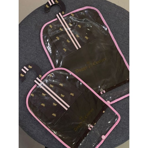 Комплект чехол для хранения одежды собак с плечиком  Juicy Couture на змейке, коричневый