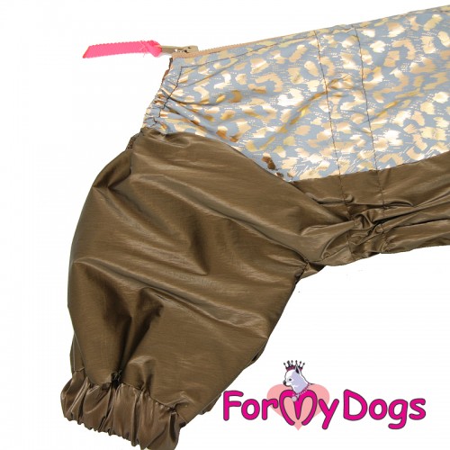 Дождевик для собак For My Dogs "Золотые узоры" золотой , фото 3 Дождевик для собак For My Dogs "Золотые узоры" золотой