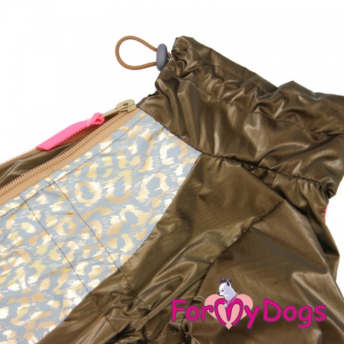 Дождевик для собак For My Dogs "Золотые узоры" золотой , фото 5 Дождевик для собак For My Dogs "Золотые узоры" золотой