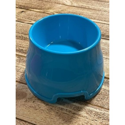 Миска пластиковая для собак Multibrand "Гладкость" высокая, голубая 300мл