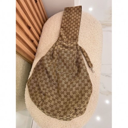 Брендовый слинг-сумка для переноски собак и котов, кенгуру через плечо Gucci, коричневая