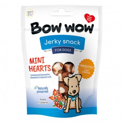 Лакомство для собак "Bow wow" мини cердечки, 80 г
