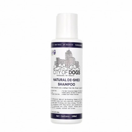 City of Dogs Шампунь для собак и кошек Natural De-Shed для экспресс линьки, 100мл