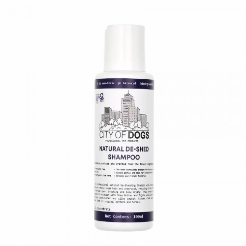 City of Dogs Шампунь для собак и кошек Natural De-Shed для экспресс линьки, 100мл