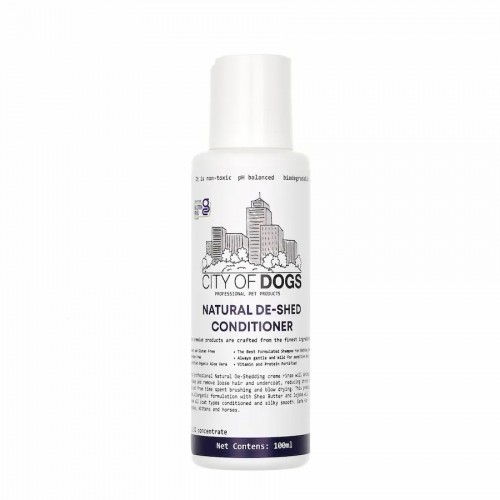 City of Dogs Кондиционер для собак и кошек Natural De-Shed для экспресс линьки, 100мл